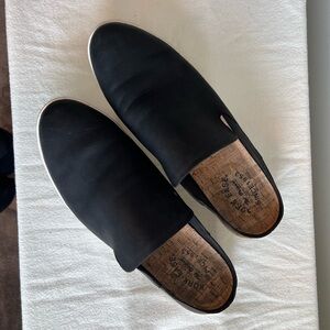Kork-Ease Black Leather Mules